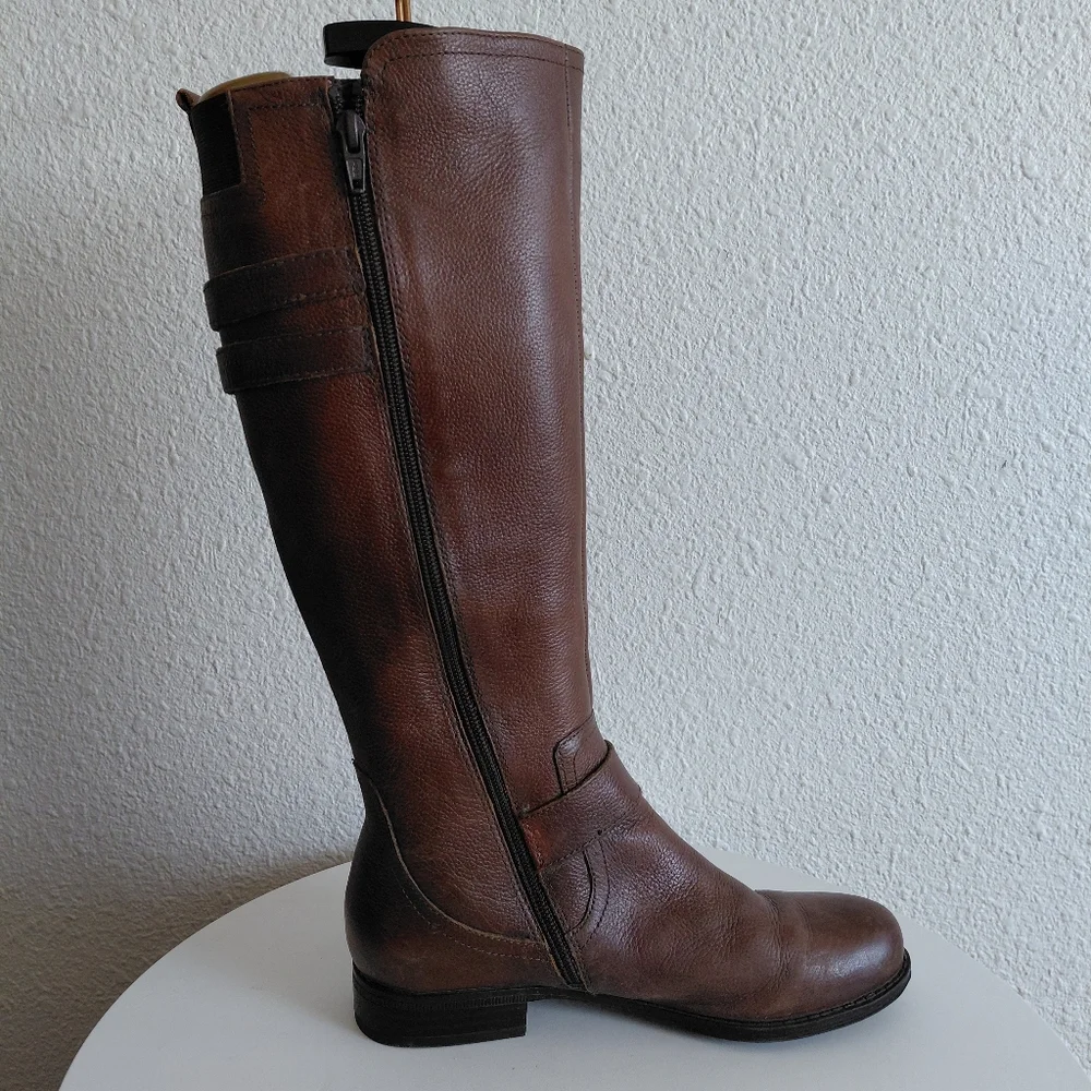 Naturalizer Jessie Knee High Brown  Leather Boots Riding